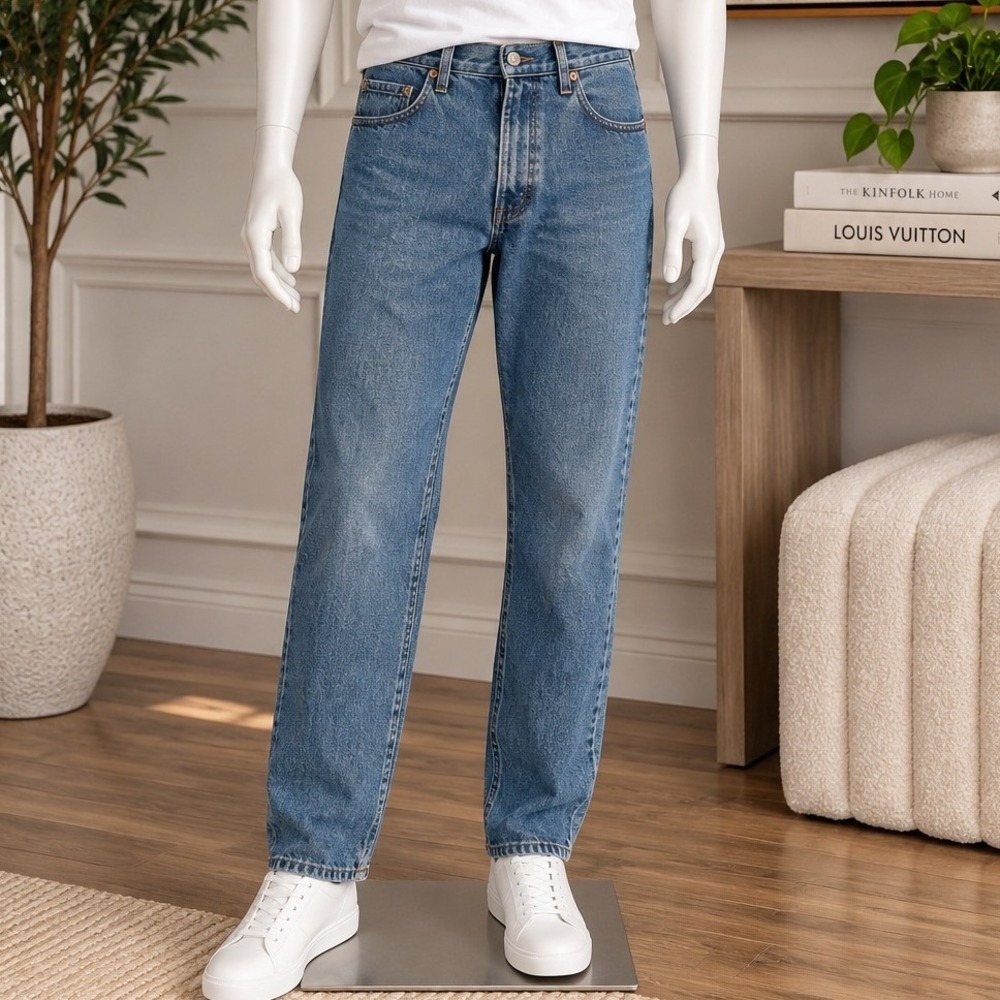Levi's Mens 550 Relaxed Fit Tapered Leg Medium Wash Jeans 35x30